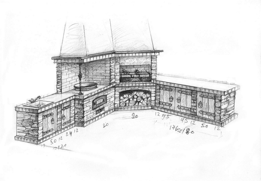 Порядовка мангал - барбекю "пианино"