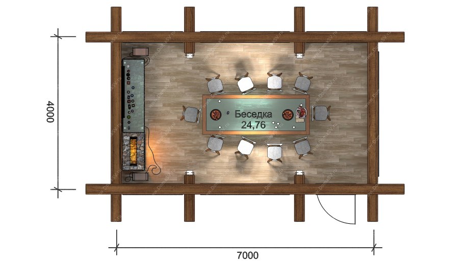 План летней кухни