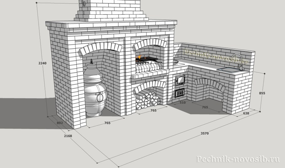 Проекты барбекю из кирпича