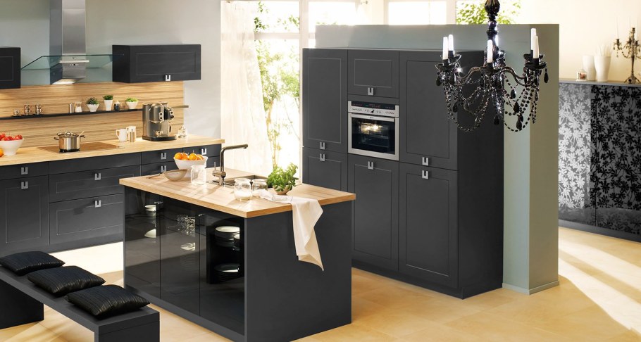 Серые кухни