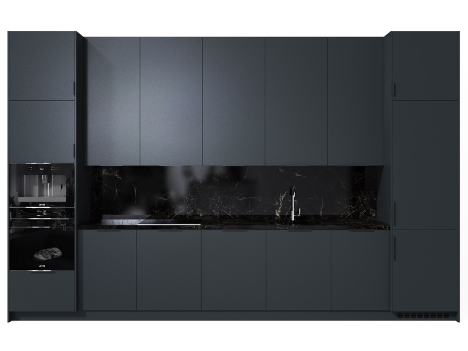 Кухня Амика дуб и графит