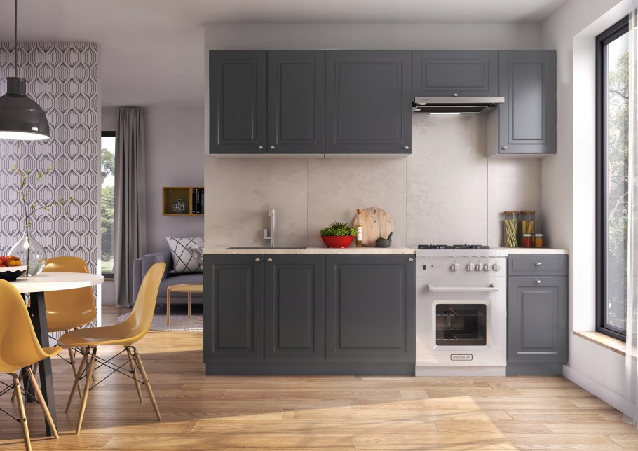 Кухни Амика черный графит