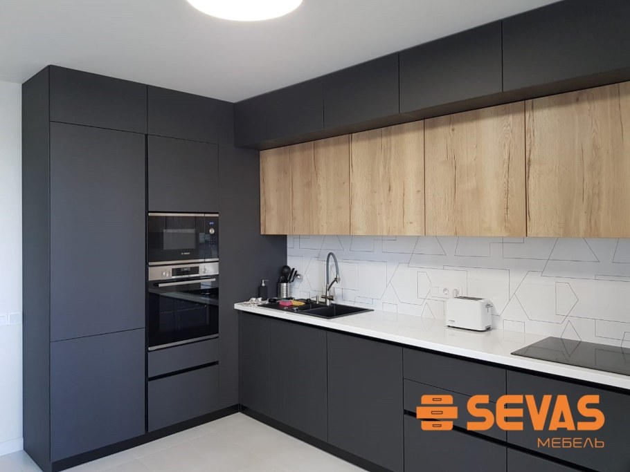 Кухня цвет графит