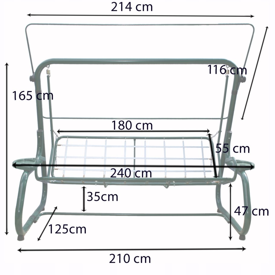 Качели садовые София 3-х местные до 350 кг бордовый/ розовый