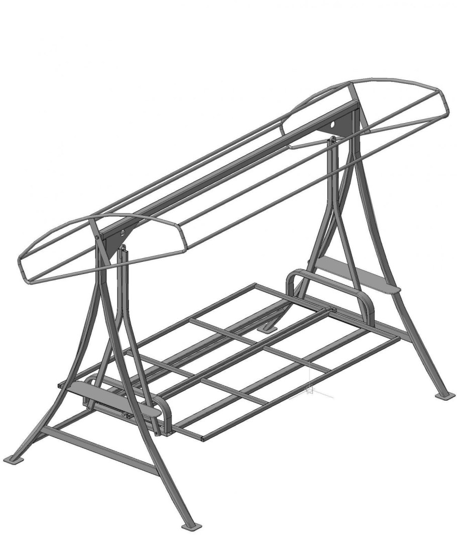 Качели Фора 3х местная схема