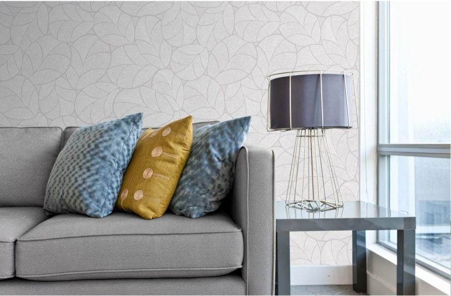 Обои флизелиновые 1.06х10 м листья цвет серый ed 1050-11