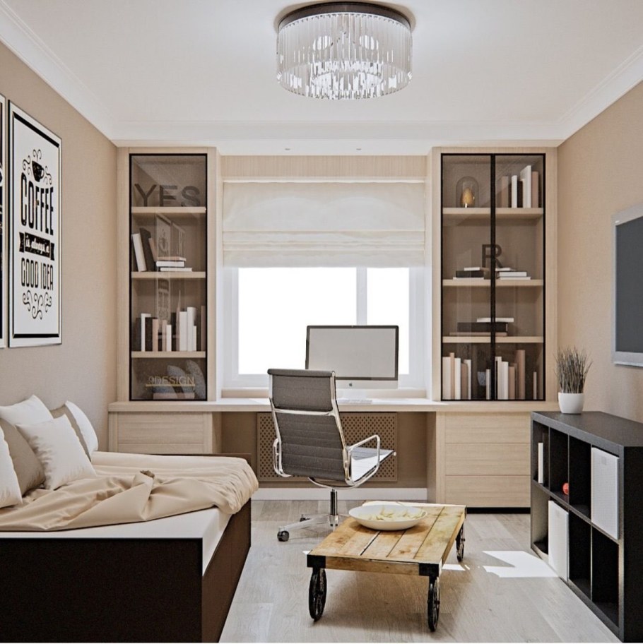 Гостиная совмещенная с рабочим местом