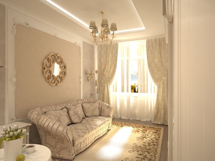 Гостевая комната классика в интерьере