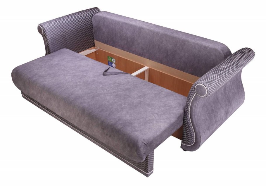 Диван Амели 2 еврокнижка жаккард 232х95х103