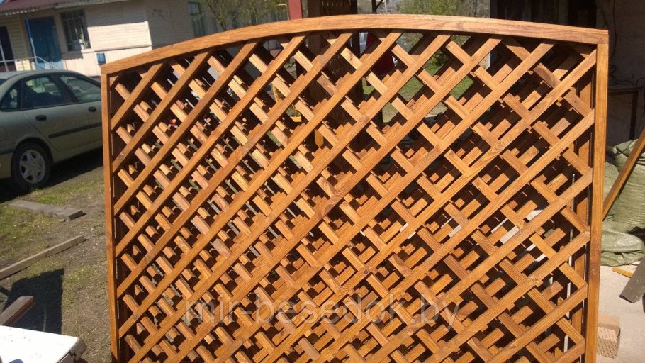 Обрешетка декоративная из реек