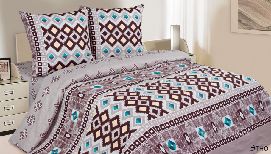 Постельное белье поплин евро