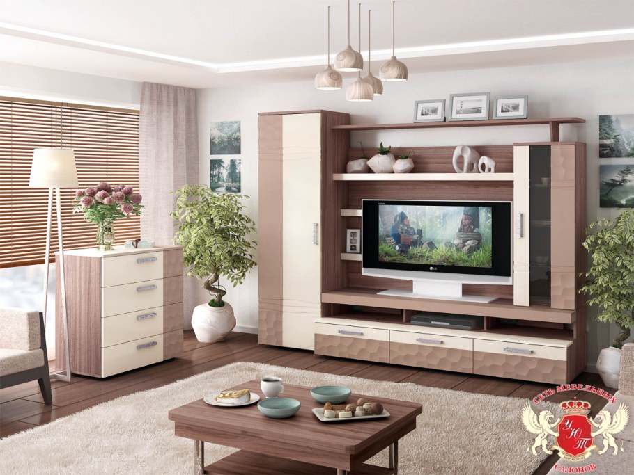 Стенка гамма 15 венге Млечный