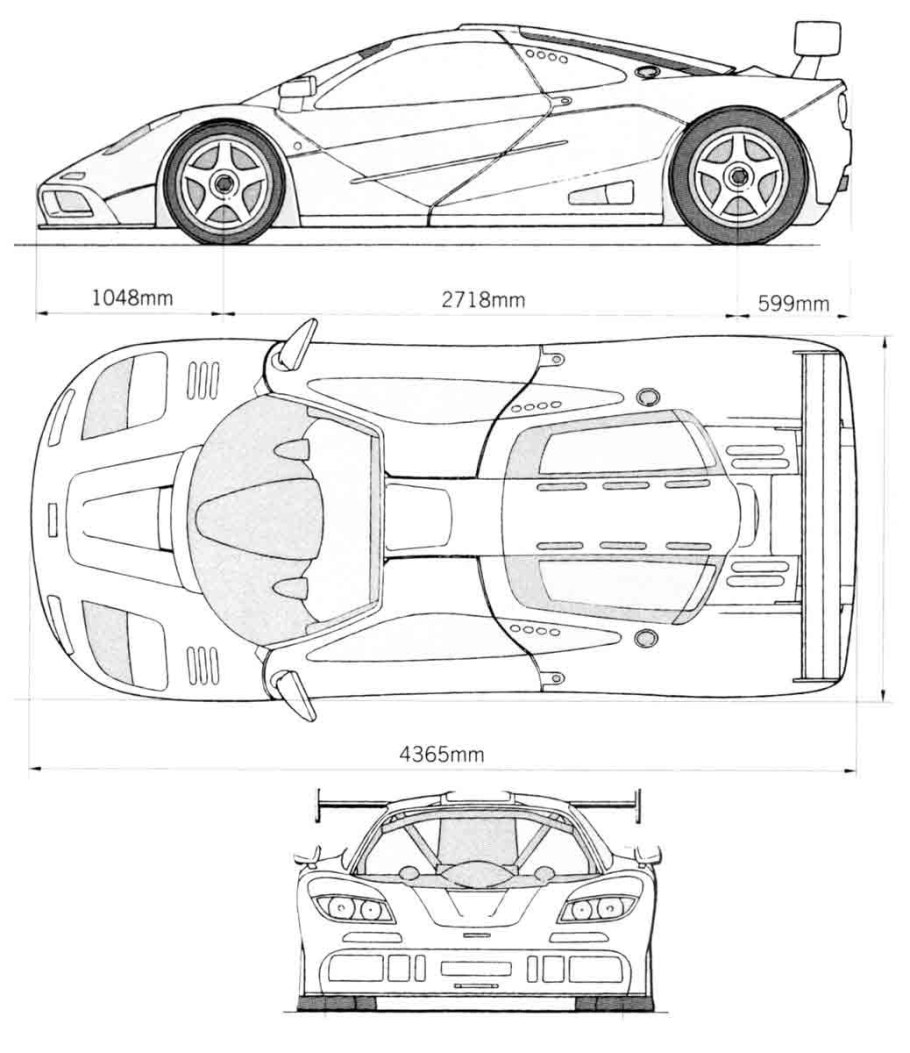 MCLAREN f1 чертеж