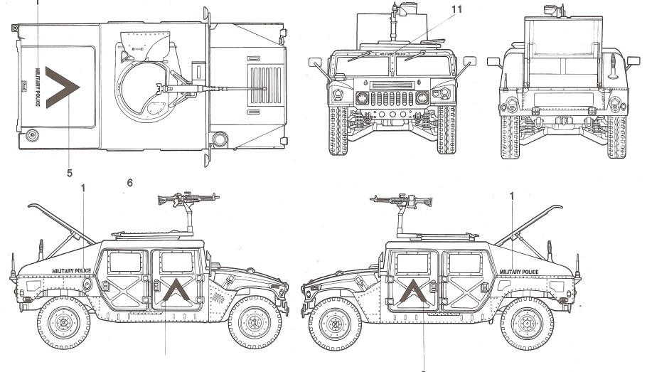 Hummer h1 Humvee чертеж