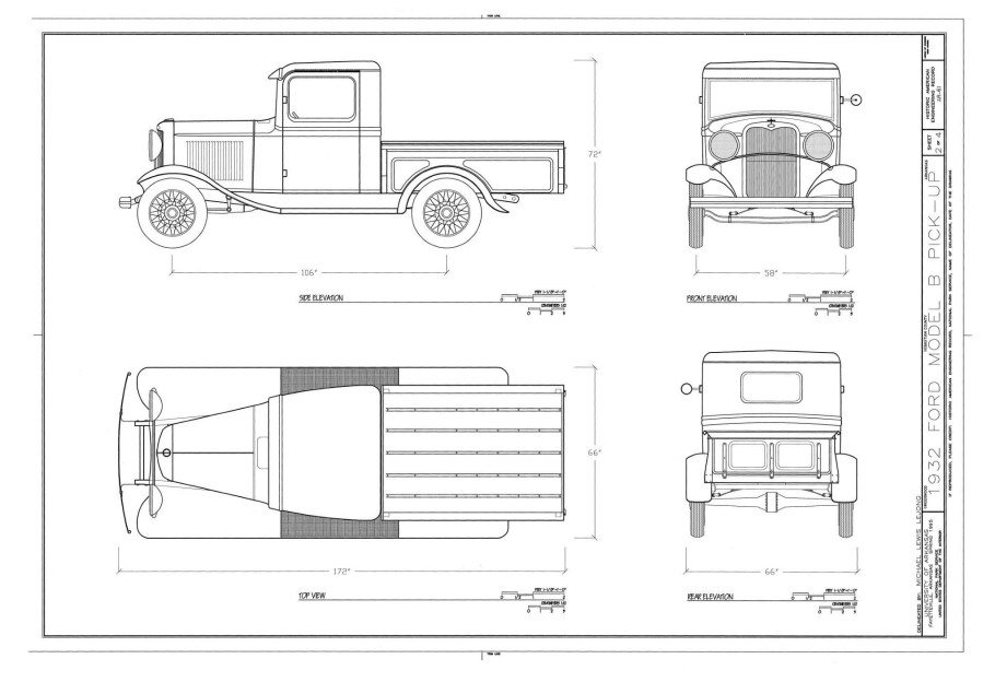 Ford model b 1932 чертежи