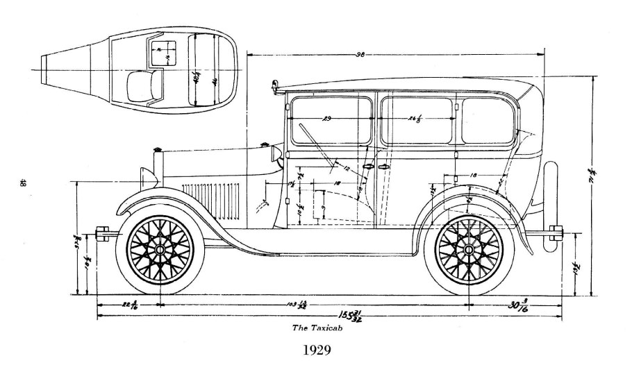 Ford model a Pickup 1931 Blueprint