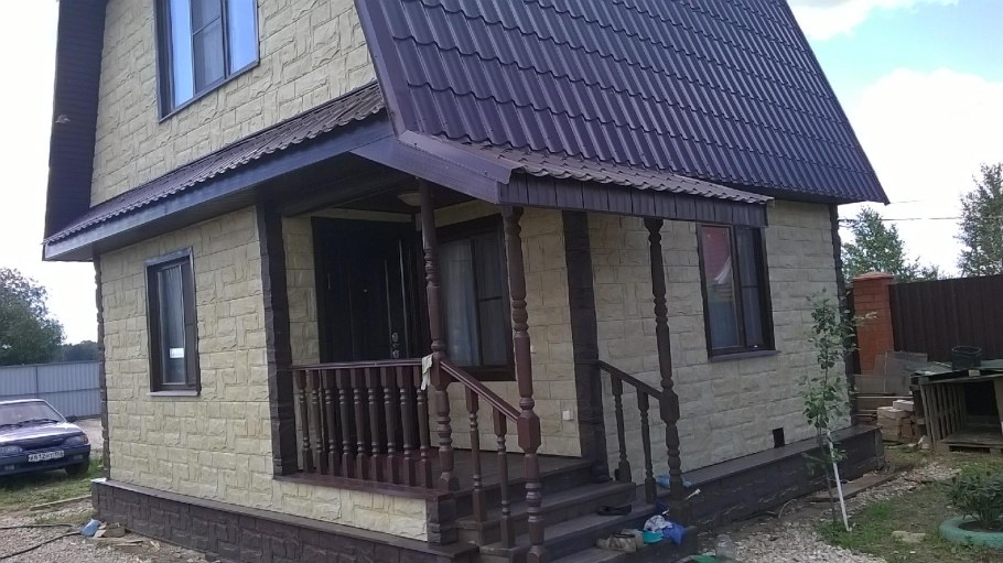 Отделка крыльца сайдингом