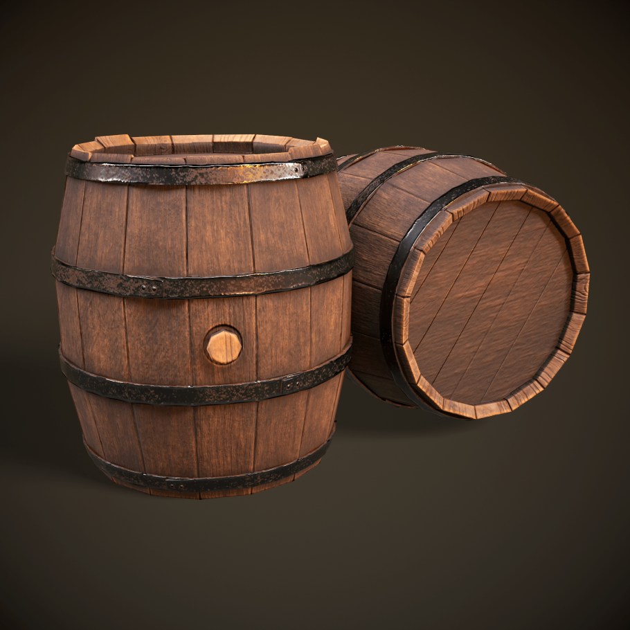 Стол из деревянной старой бочки