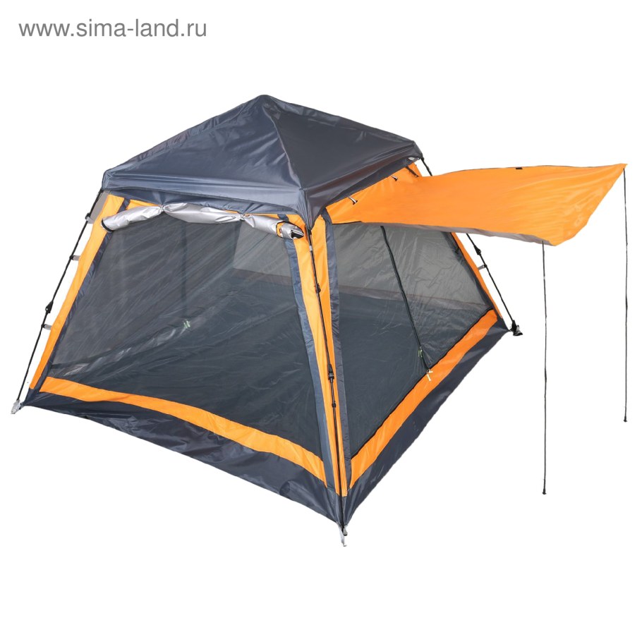 Палатка с козырьком 230х230 синяя