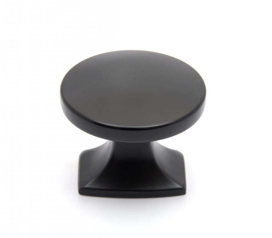 Ручка мебельная кнопка черный матовый fk1677 TDM