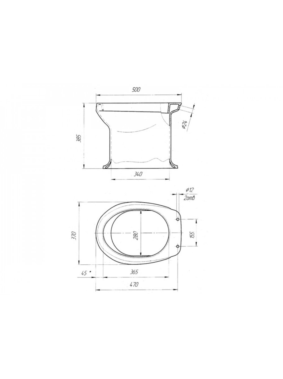 Унитаз дачный Флора пенек коричневый