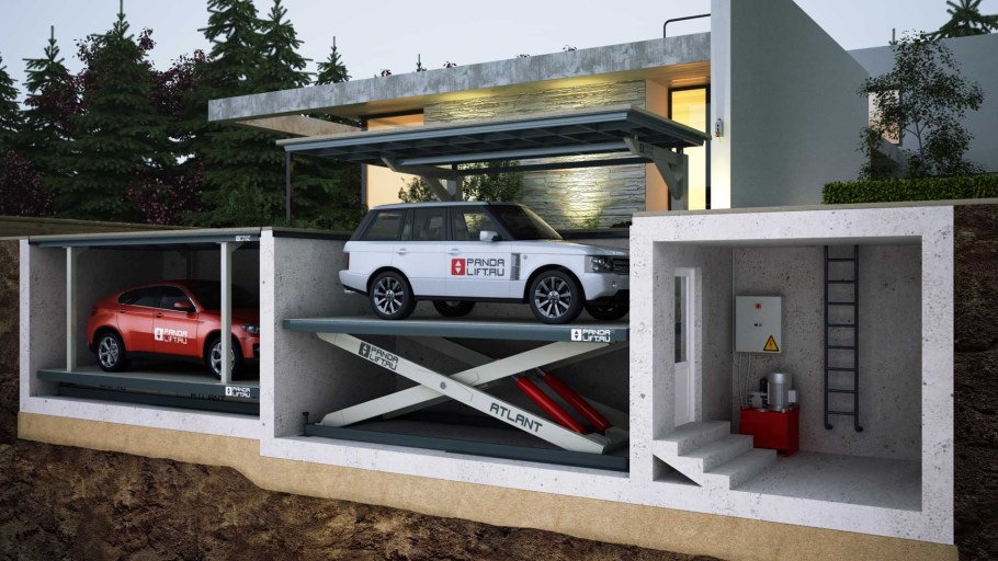 Подземный гараж в частном доме