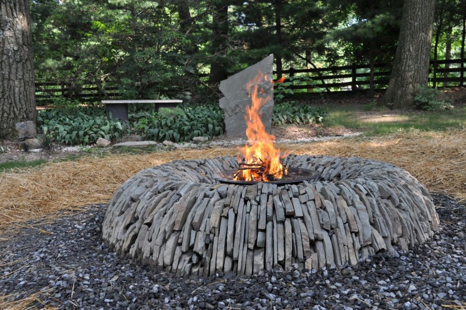 Кострище из кирпича