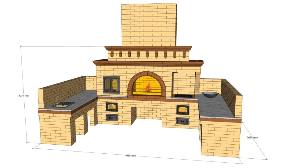 Проект беседки с барбекю чертежи с размерами 6х4