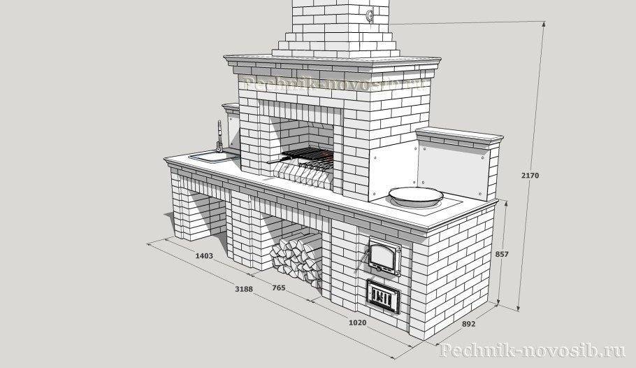 Чертеж шестигранной беседки 3*3