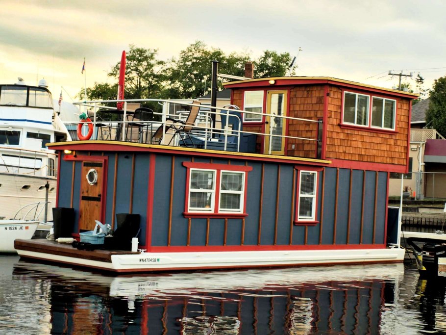 Плавучие домики в Сиэтле озеро Юнион