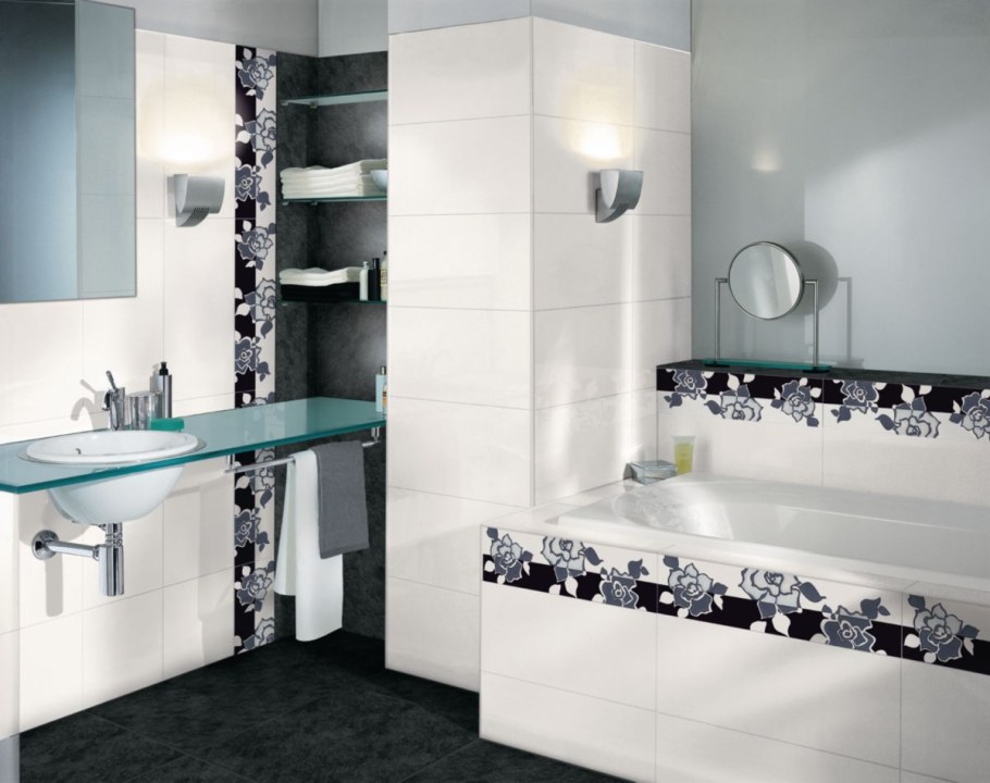 Кафель и фаянс блестит