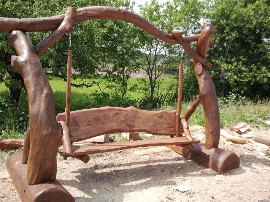 Качель Садовая деревянная