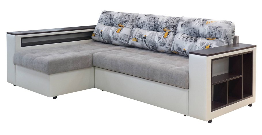 Буклированный угловой диван