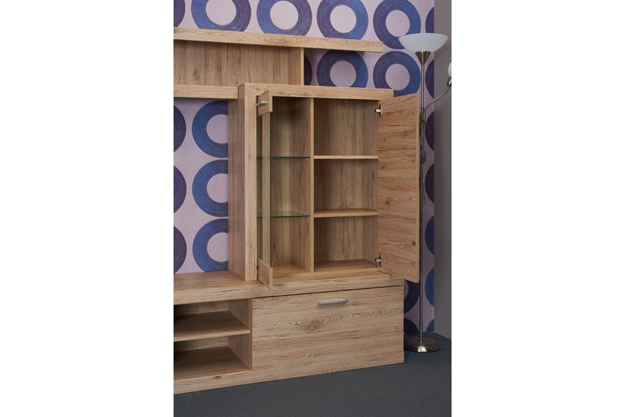 Шкаф-витрина Oskar цвета дуб Санремо