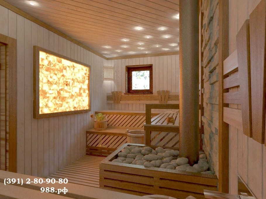Баня в деревенском стиле