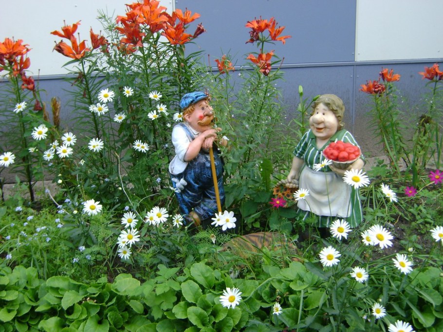 Дачник с цветами