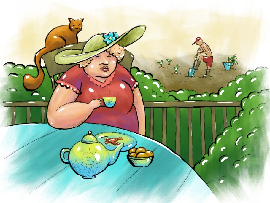 Огород карикатура