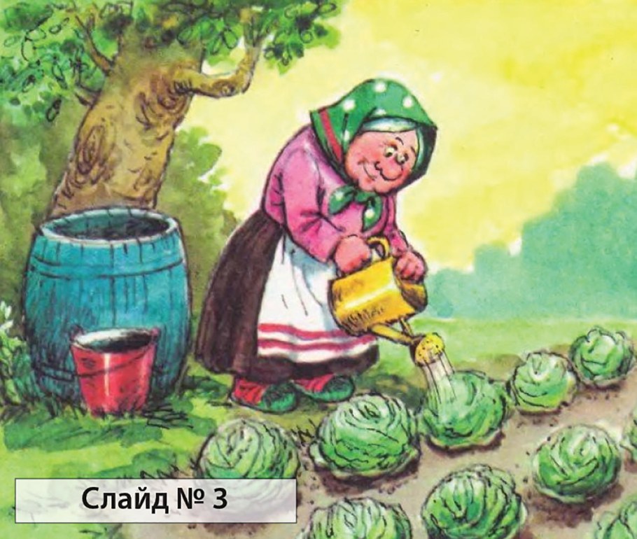 Бабушка на грядке