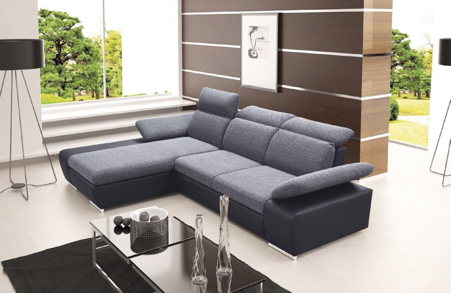 Угловой диван с подголовниками