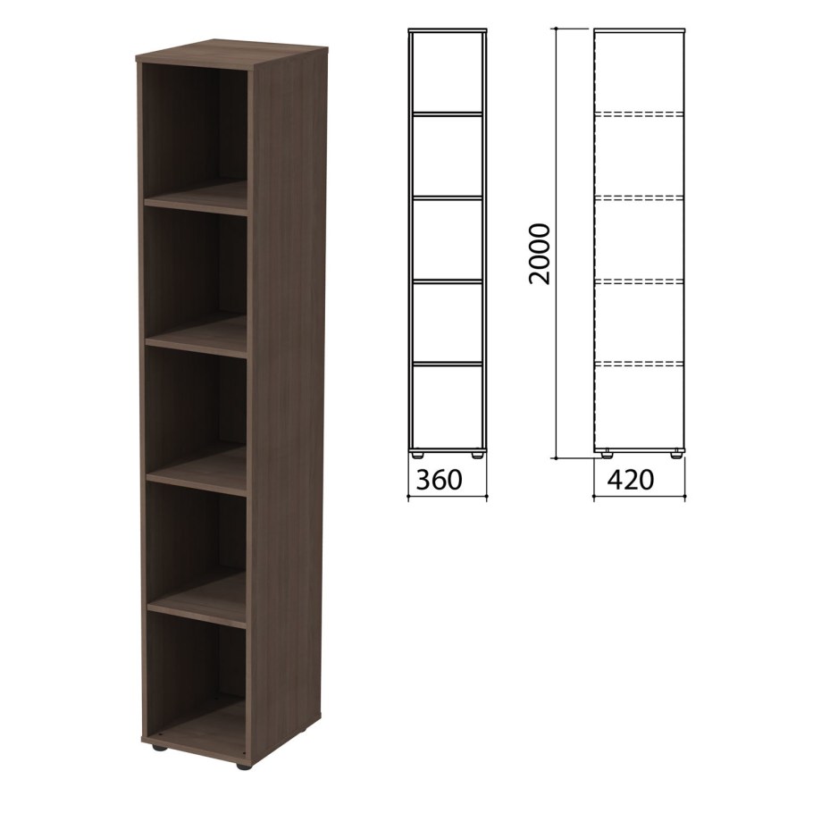 Шкаф полузакрытый «Канц», 700×350×1830 мм, цвет бук Невский (комплект)