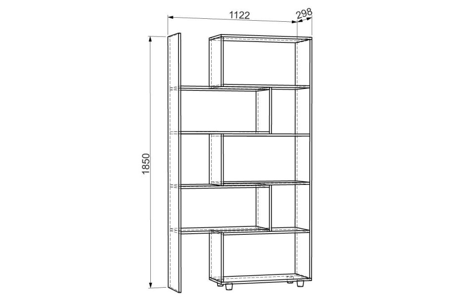 Стеллаж 1 Мебельсон