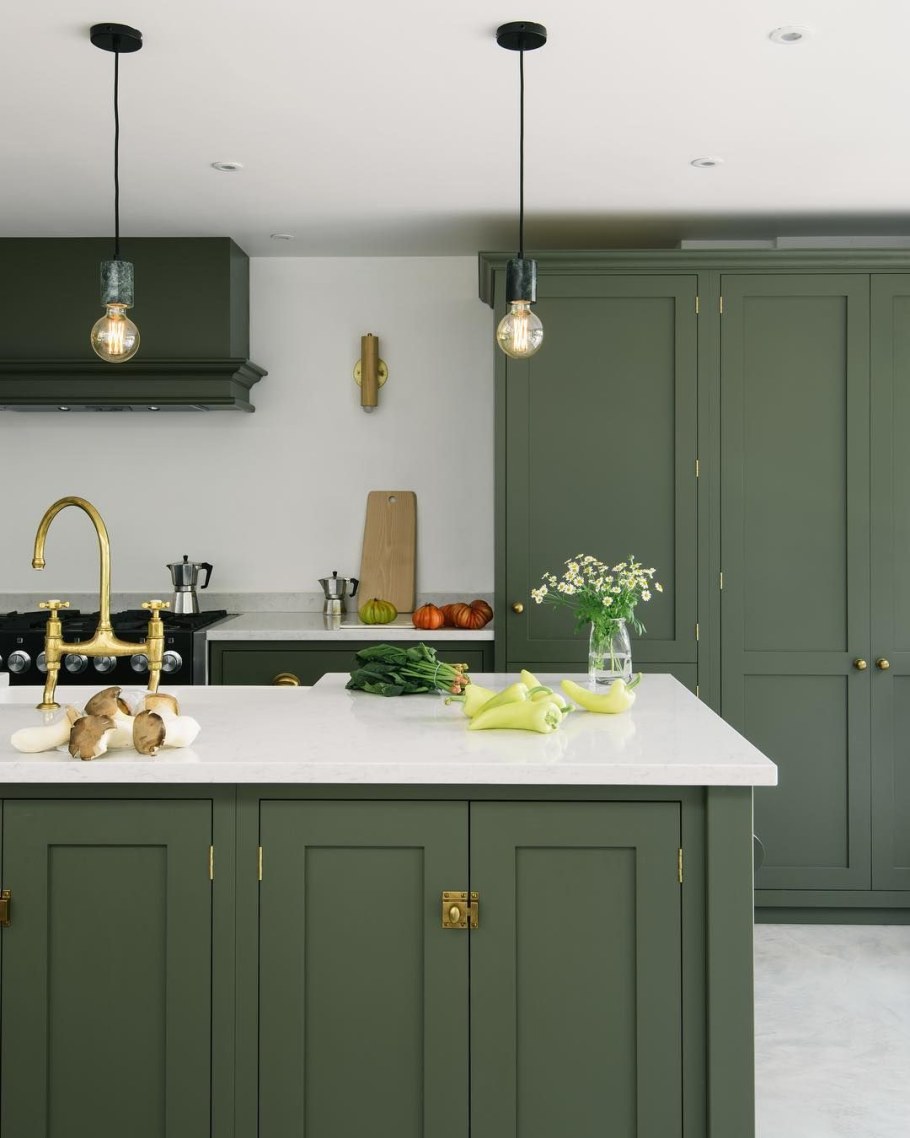 Кухня икеа оливковый цвет