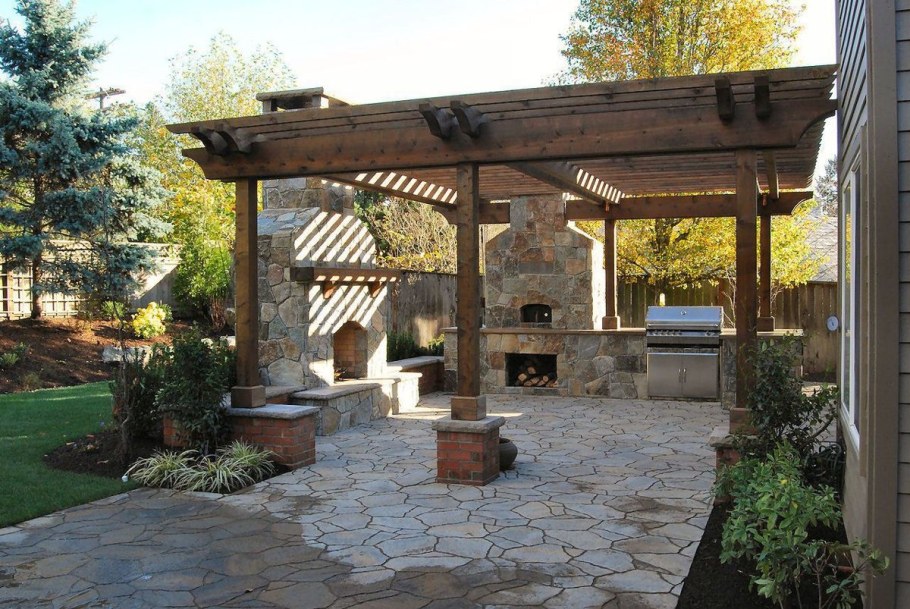 Мангал с крышей Grill area 140,2х118,6х209,4см сталь 3мм