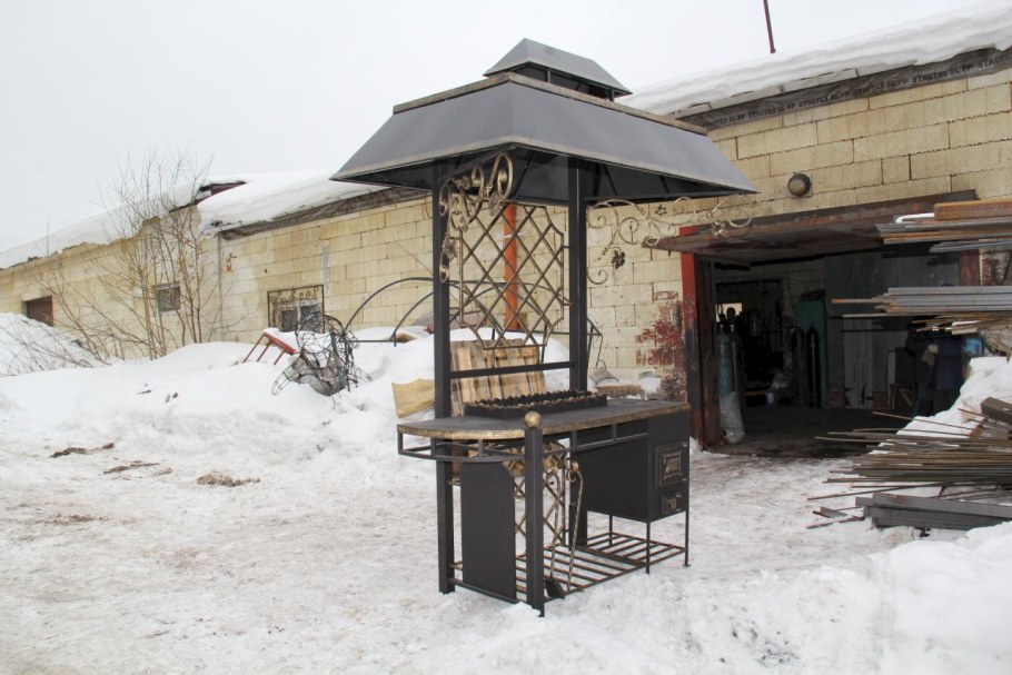 Навес для тандыра на даче