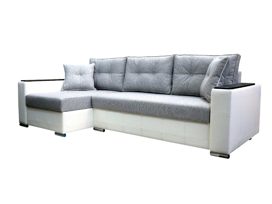 Угловой диван Валенсия правый, микровельвет бежевый