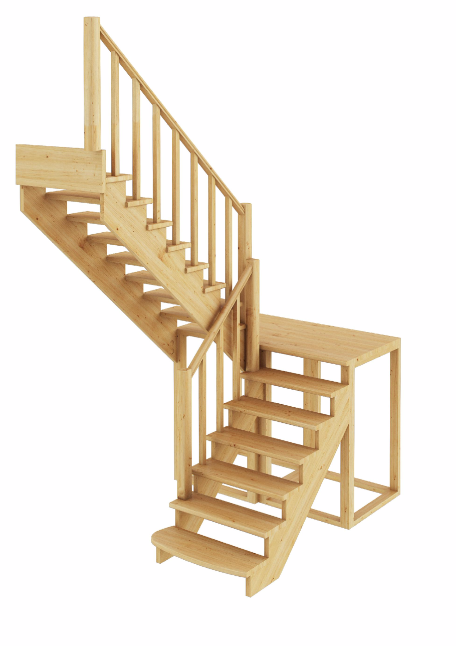 Лестница из сосны к-004м