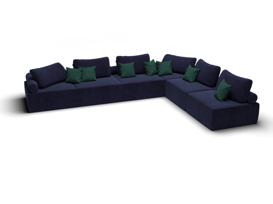 Диван модульный Бишоп 700в Blue