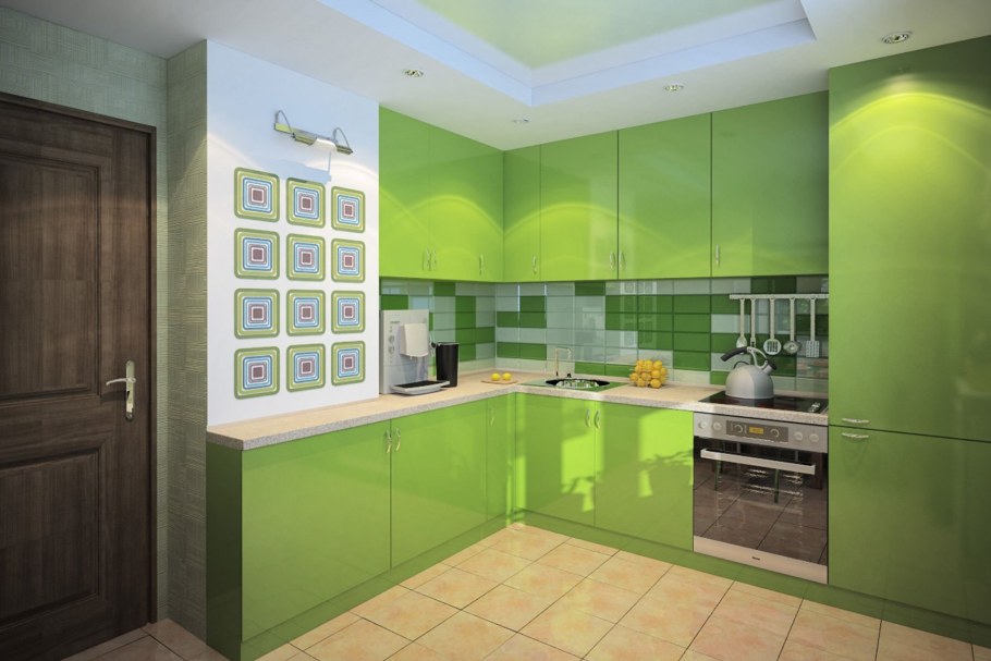 Яркий кухонный фартук