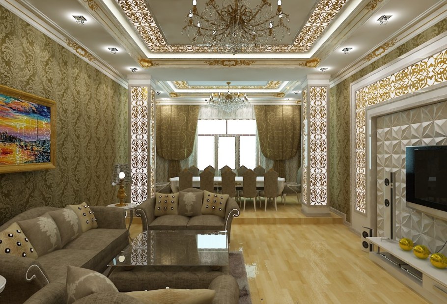 Узбекский дом потолок в зал