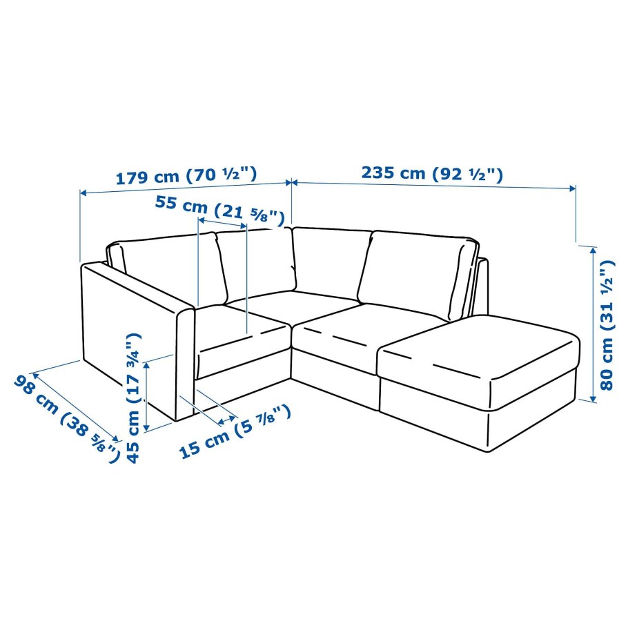 Высота углового дивана со спинкой